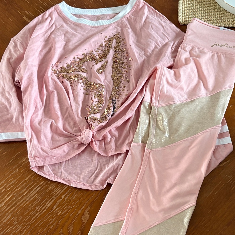 Justice Pink Gymnast Set